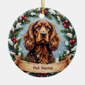 Cocker Spaniel Weihnachten Keramik Ornament (Vorne)