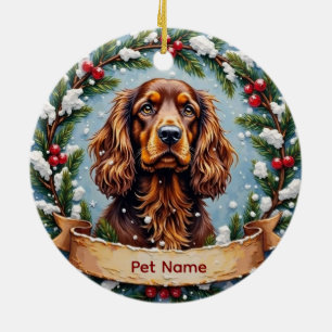 Cocker Spaniel Weihnachten Keramik Ornament