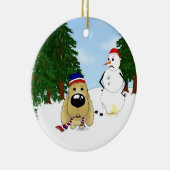 Cocker spaniel-Weihnachten Keramikornament (Rechts)
