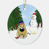 Cocker spaniel-Weihnachten Keramikornament (Links)