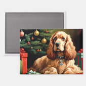 Cocker Spaniel Weihnachten Magnet (Vorderseite/Rückseite)