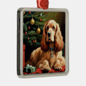 Cocker Spaniel Weihnachten Ornament Aus Metall (Rechts)