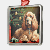 Cocker Spaniel Weihnachten Ornament Aus Metall (Links)