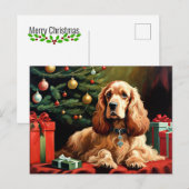 Cocker Spaniel Weihnachten Postkarte (Vorne/Hinten)