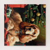 Cocker Spaniel Weihnachten Puzzle (Horizontal)