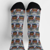 Cocker Spaniel Weihnachten Rotes Lastwagen Ferien Socken (Oben)