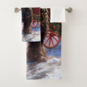 Cocker Spaniel Weihnachtsfeier Badhandtuch Set (Insitu)
