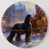Cocker Spaniel Weihnachtsfeier Button (Vorderseite)