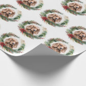 Cocker Spaniel Weihnachtsfeier Festliche Jungfrau Geschenkpapier (Ecke)