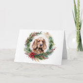 Cocker Spaniel Weihnachtsfeier Festliche Jungfrau Karte (Vorderseite)