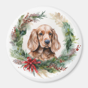 Cocker Spaniel Weihnachtsfeier Festliche Jungfrau Magnet