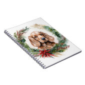 Cocker Spaniel Weihnachtsfeier Festliche Jungfrau Notizblock (Rechte Seite)