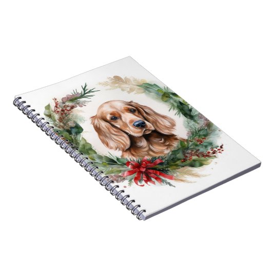 Cocker Spaniel Weihnachtsfeier Festliche Jungfrau Notizblock (Rechte Seite)