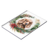 Cocker Spaniel Weihnachtsfeier Festliche Jungfrau Notizblock (Linke Seite)