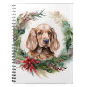 Cocker Spaniel Weihnachtsfeier Festliche Jungfrau Notizblock (Vorderseite)