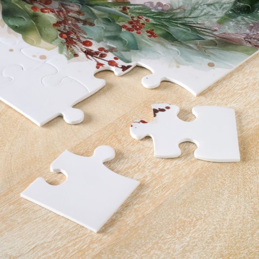 Cocker Spaniel Weihnachtsfeier Festliche Jungfrau Puzzle (Seite)