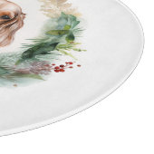 Cocker Spaniel Weihnachtsfeier Festliche Jungfrau Schneidebrett (Ecke)
