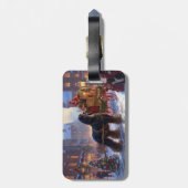 Cocker Spaniel Weihnachtsfeier Gepäckanhänger (Rückseite vertikal)