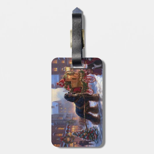 Cocker Spaniel Weihnachtsfeier Gepäckanhänger (Rückseite vertikal)