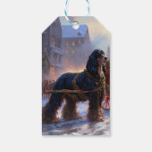 Cocker Spaniel Weihnachtsfeier Geschenkanhänger (Rückseite)