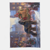 Cocker Spaniel Weihnachtsfeier Geschirrtuch (Vertikal)