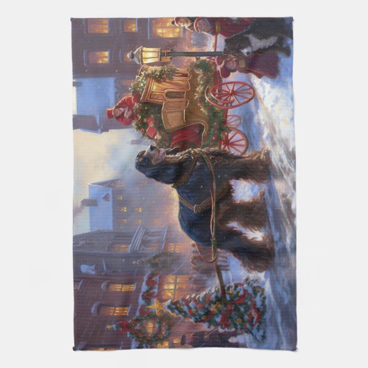 Cocker Spaniel Weihnachtsfeier Geschirrtuch (Vertikal)