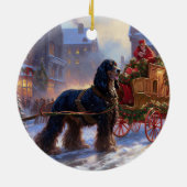 Cocker Spaniel Weihnachtsfeier Keramik Ornament (Hinten)
