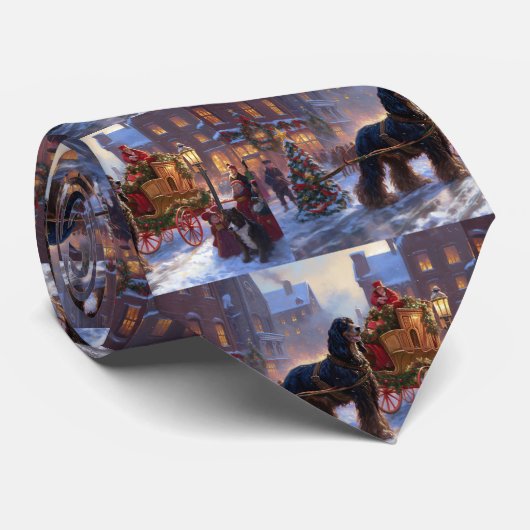 Cocker Spaniel Weihnachtsfeier Krawatte (Gerollt)