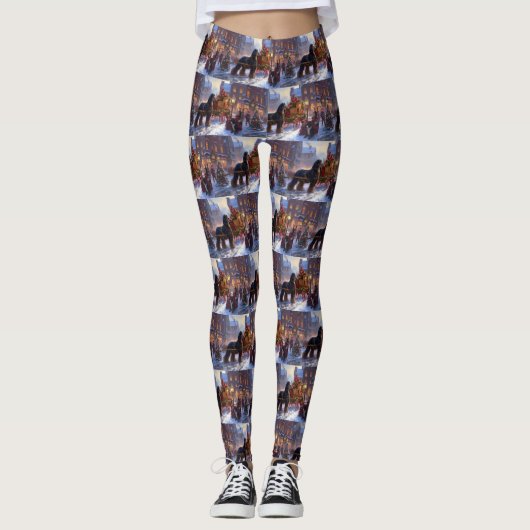 Cocker Spaniel Weihnachtsfeier Leggings (Vorderseite)