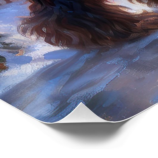 Cocker Spaniel Weihnachtsfeier Poster (Ecke)