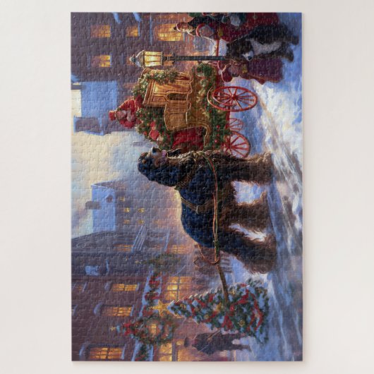 Cocker Spaniel Weihnachtsfeier Puzzle (Vertikal)