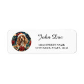 Cocker Spaniel Weihnachtsfeier Rücksendeadresse (Vorne)