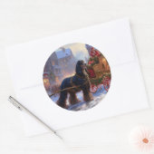 Cocker Spaniel Weihnachtsfeier Runder Aufkleber (Umschlag)