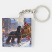 Cocker Spaniel Weihnachtsfeier Schlüsselanhänger (Rückseite)