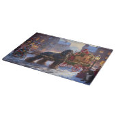 Cocker Spaniel Weihnachtsfeier Schneidebrett (Ecke)