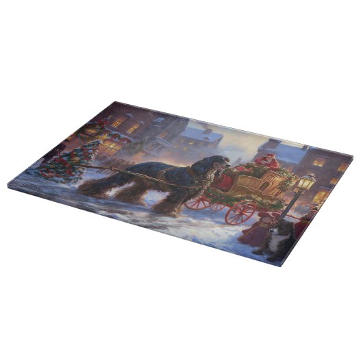 Cocker Spaniel Weihnachtsfeier Schneidebrett (Ecke)