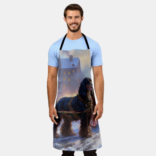 Cocker Spaniel Weihnachtsfeier Schürze (Getragen)