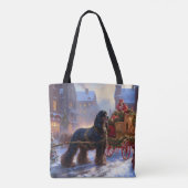 Cocker Spaniel Weihnachtsfeier Tasche (Rückseite)