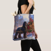 Cocker Spaniel Weihnachtsfeier Tasche (Von Nahem)