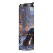 Cocker Spaniel Weihnachtsfeier Thermosbecher (Nach links gedreht)