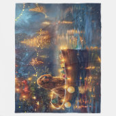 Cocker Spaniel Weihnachtsfeiertage Fleecedecke (Vorderseite)