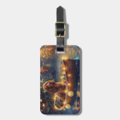 Cocker Spaniel Weihnachtsfeiertage Gepäckanhänger (Vorderseite vertikal)