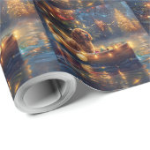 Cocker Spaniel Weihnachtsfeiertage Geschenkpapier (Rolleneckpunkt)