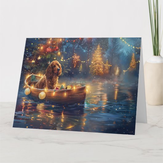 Cocker Spaniel Weihnachtsfeiertage Karte (Vorderseite)