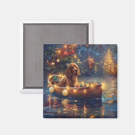Cocker Spaniel Weihnachtsfeiertage Magnet (Vorderseite/Rückseite)