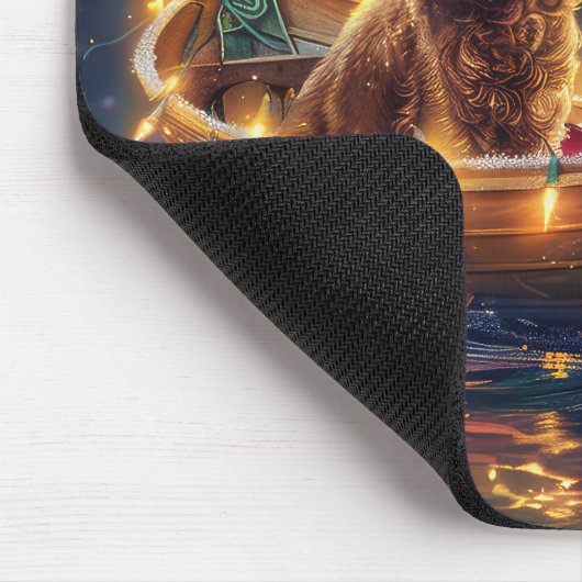 Cocker Spaniel Weihnachtsfeiertage Mousepad (Ecke)