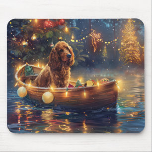 Cocker Spaniel Weihnachtsfeiertage Mousepad