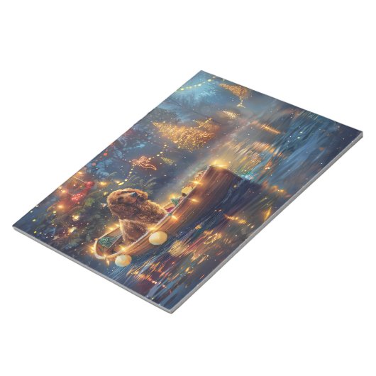 Cocker Spaniel Weihnachtsfeiertage Notizblock (angewinkelt)