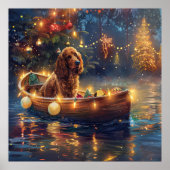 Cocker Spaniel Weihnachtsfeiertage Poster (Vorne)