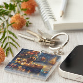 Cocker Spaniel Weihnachtsfeiertage Schlüsselanhänger (Vorderseite rechts)